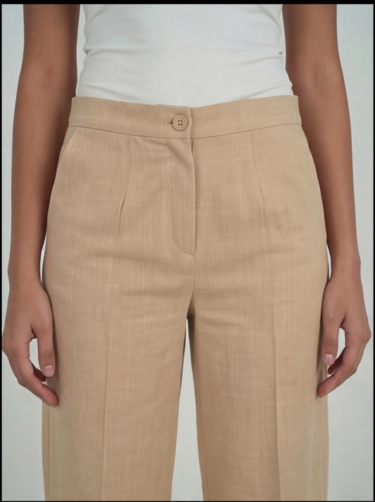 Kayan Linen Trousers in Beige