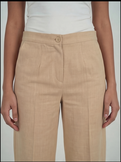 Kayan Linen Trousers in Beige