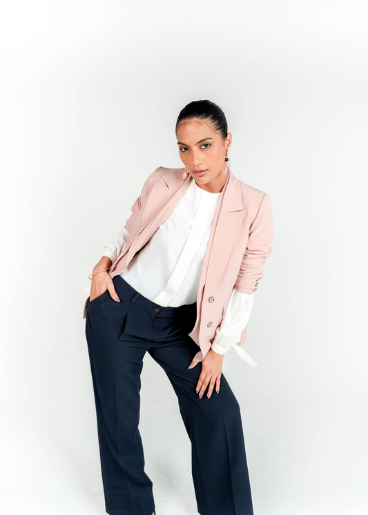Kayan Power Blazer in Blush
