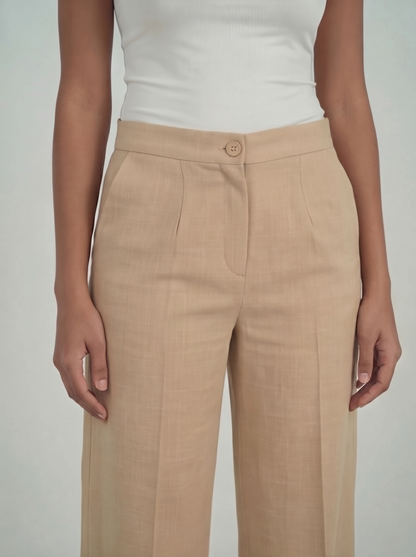 Kayan Linen Trousers in Beige