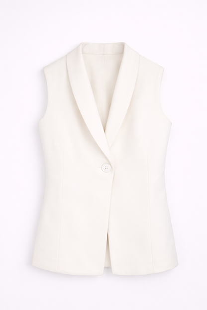 Kayan Luxe Vest in White