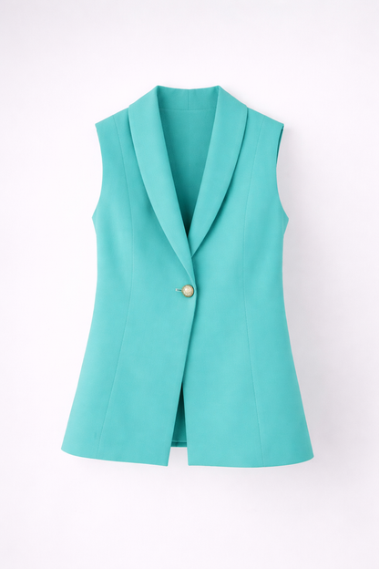 Kayan Bold Vest in Aqua
