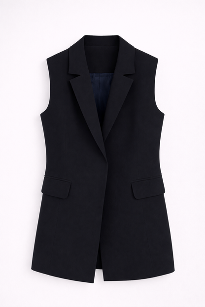 Kayan Sharp Vest in Noir
