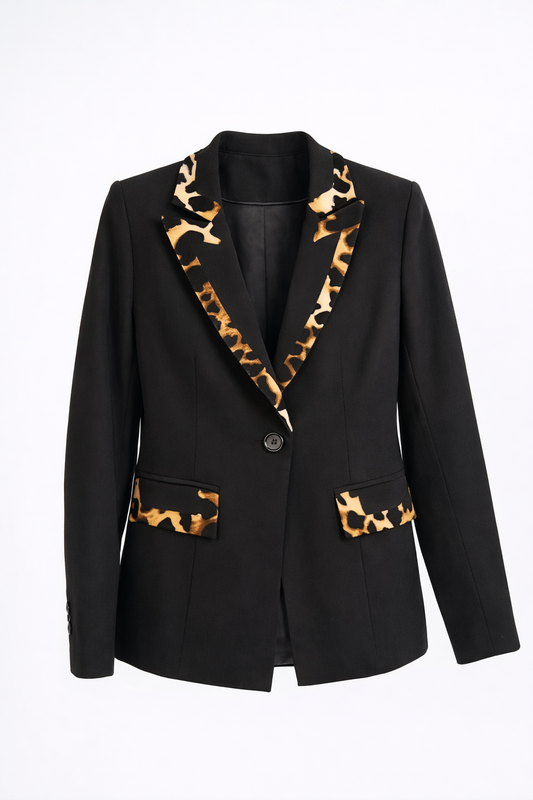 Kayan Trim Blazer in Leopard