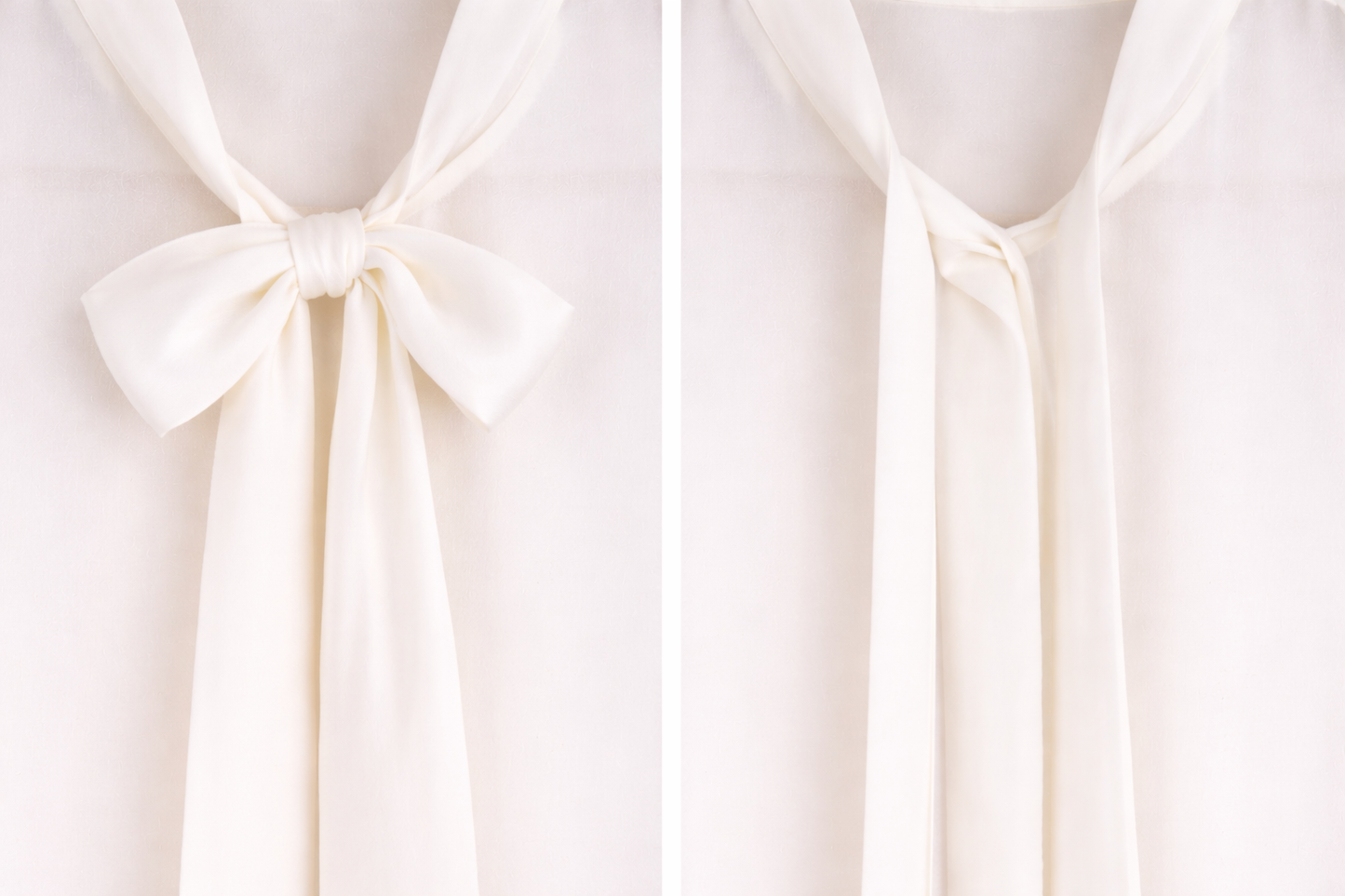 Kayan Tie-Neck Blouse in Off-white