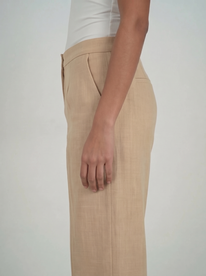 Kayan Linen Trousers in Beige