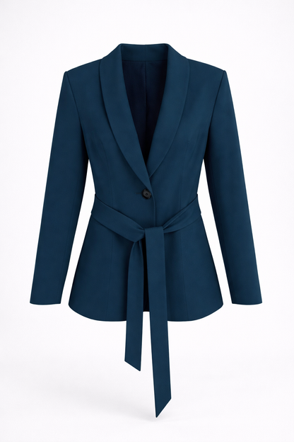 Kayan Belted Suit in Teal