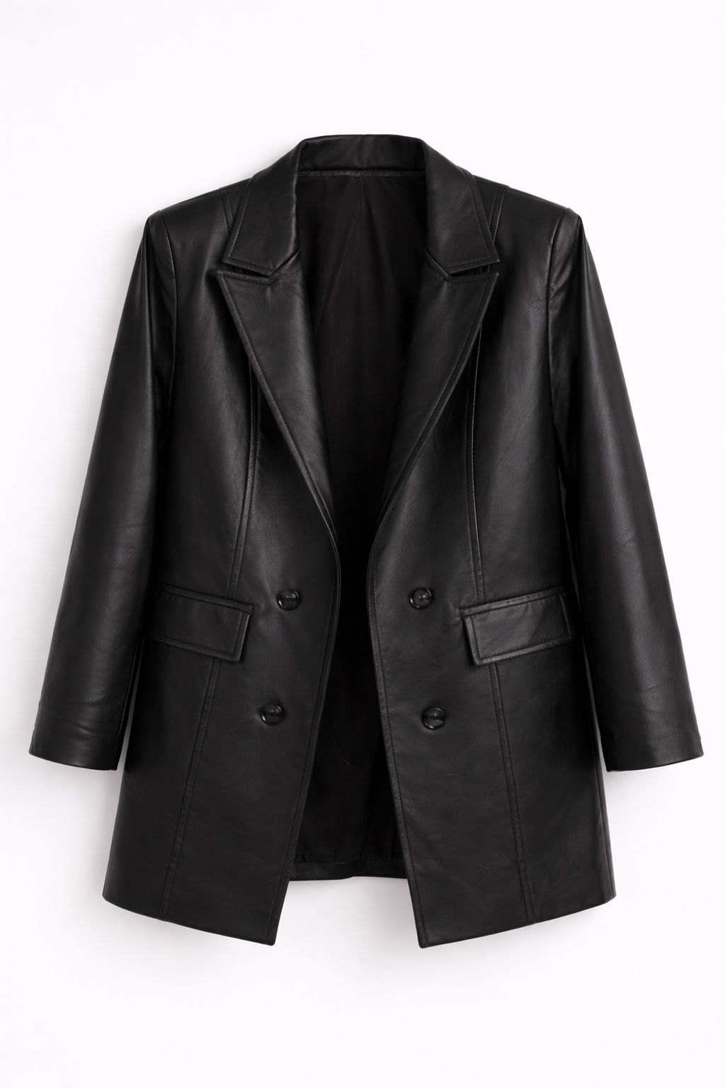 Kayan Leather Coat in Black
