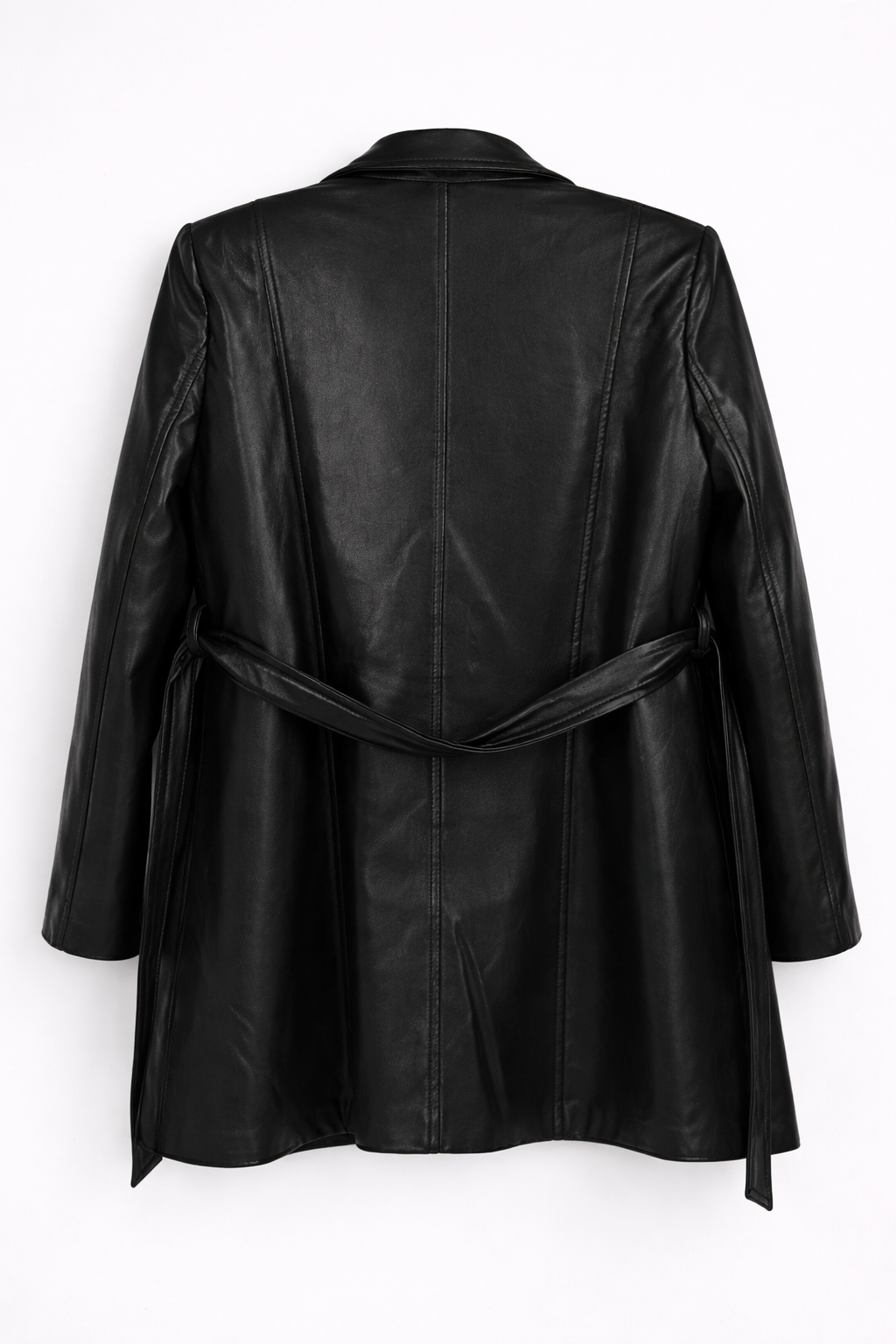 Kayan Leather Coat in Black