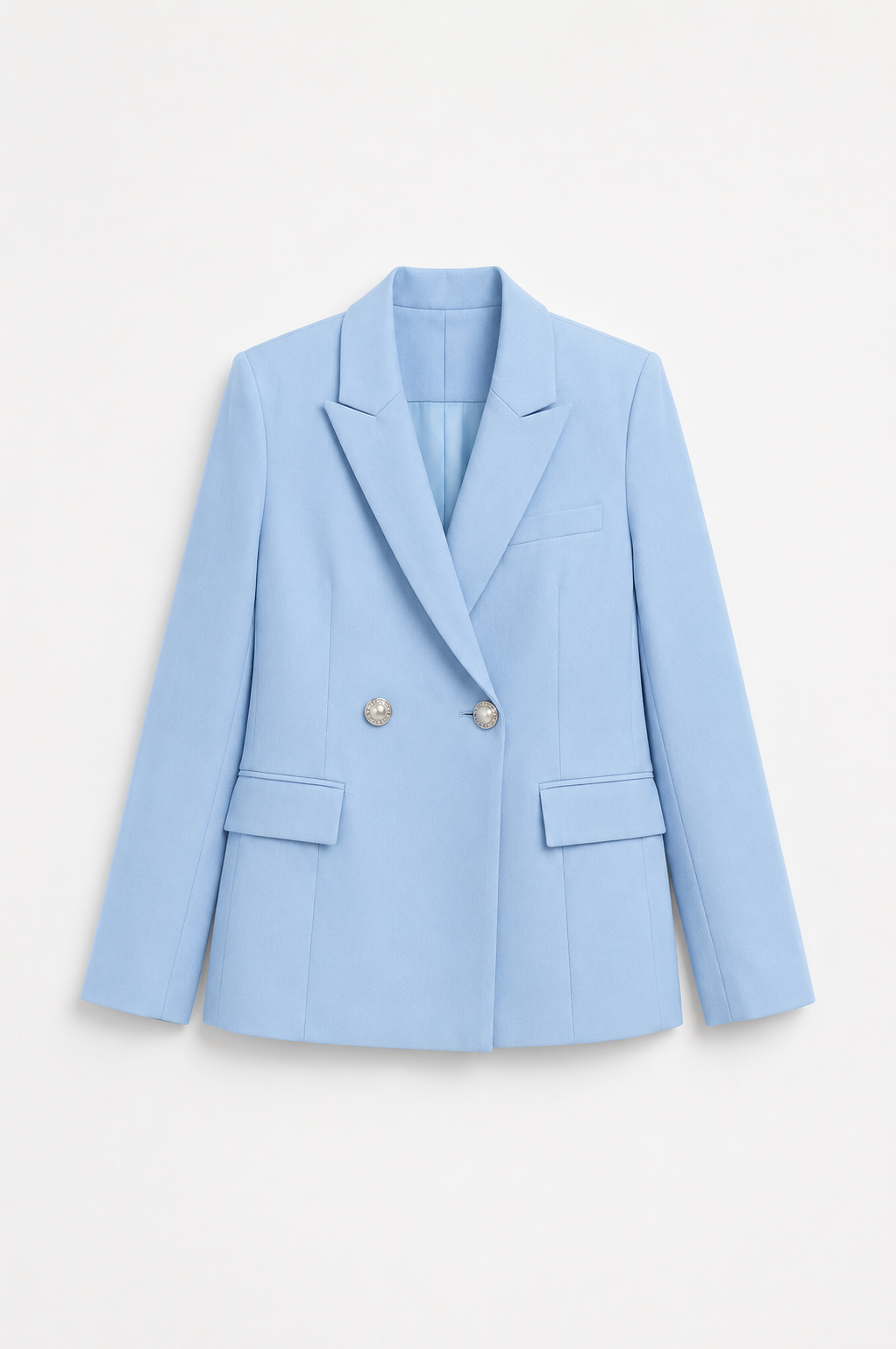 Kayan two buttons Blazer in Baby Blue