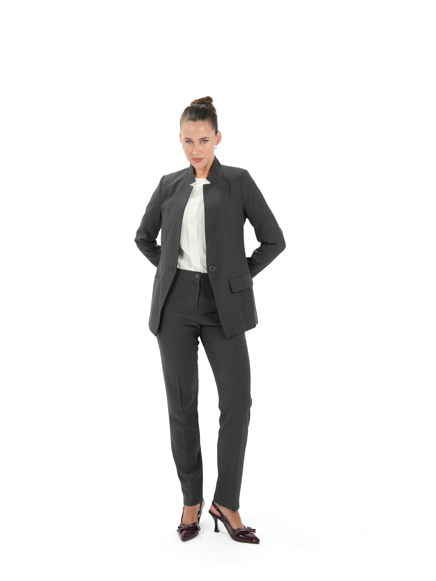 Kayan Power Suit in Charcoal
