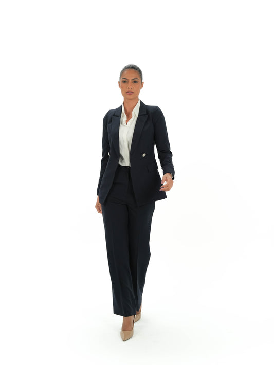 Kayan Two Buttons Classic Suit in Black