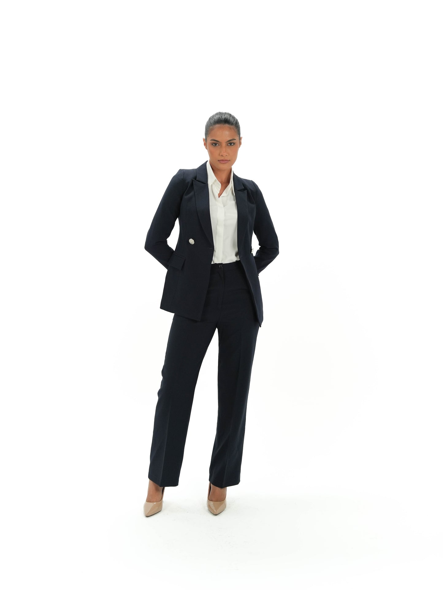 Kayan Two Buttons Classic Suit in Black