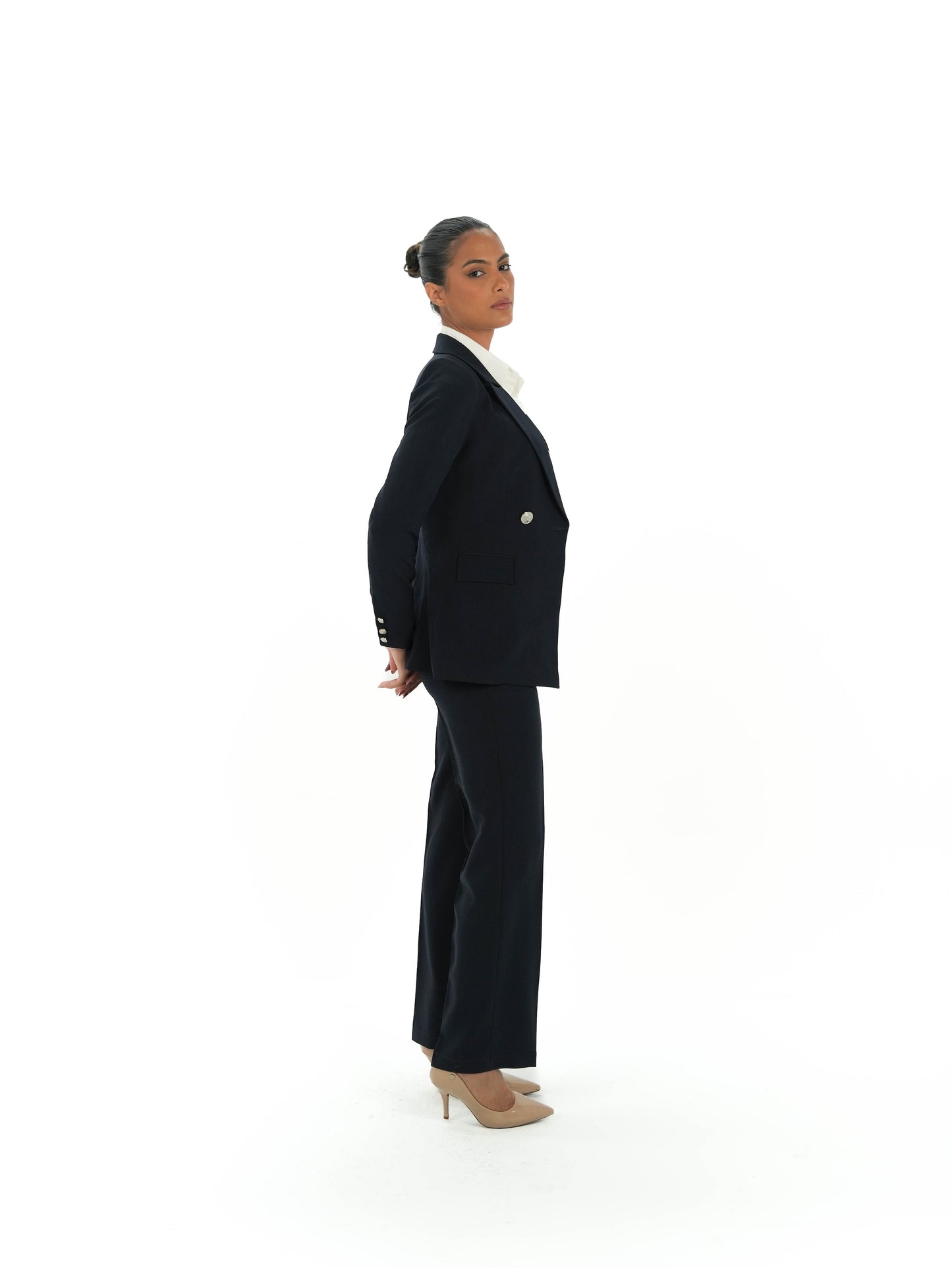 Kayan Two Buttons Classic Suit in Black