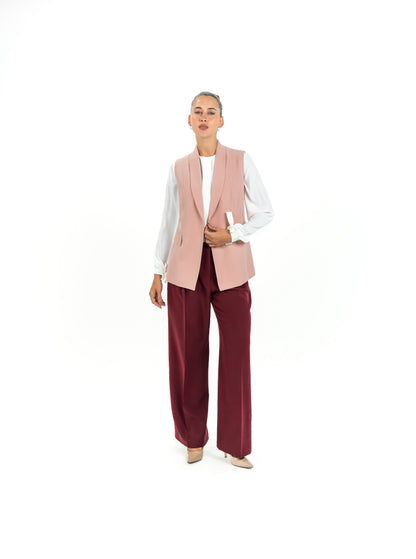 Kayan Edge Vest in Rose