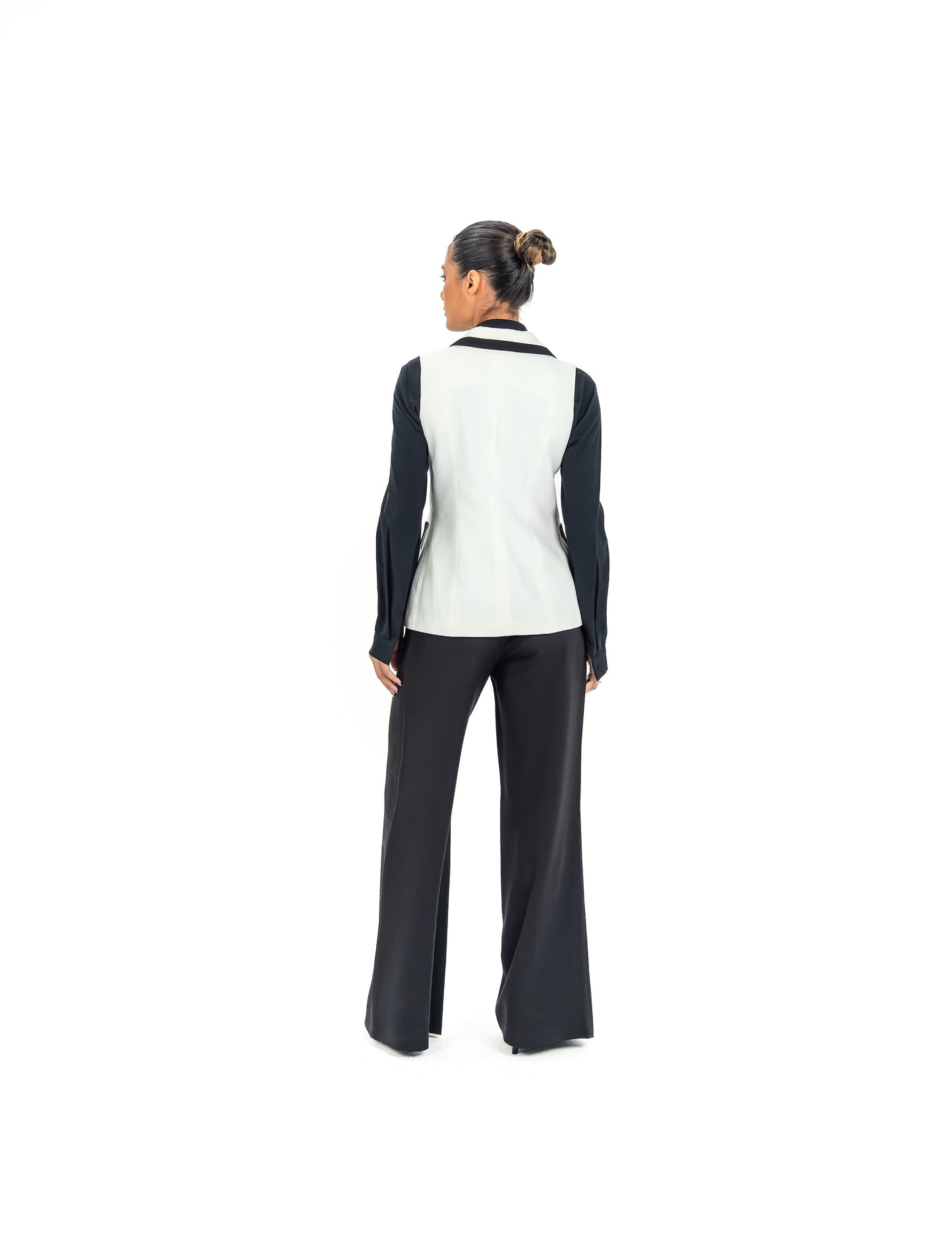 Kayan Luxe Vest in Black and White