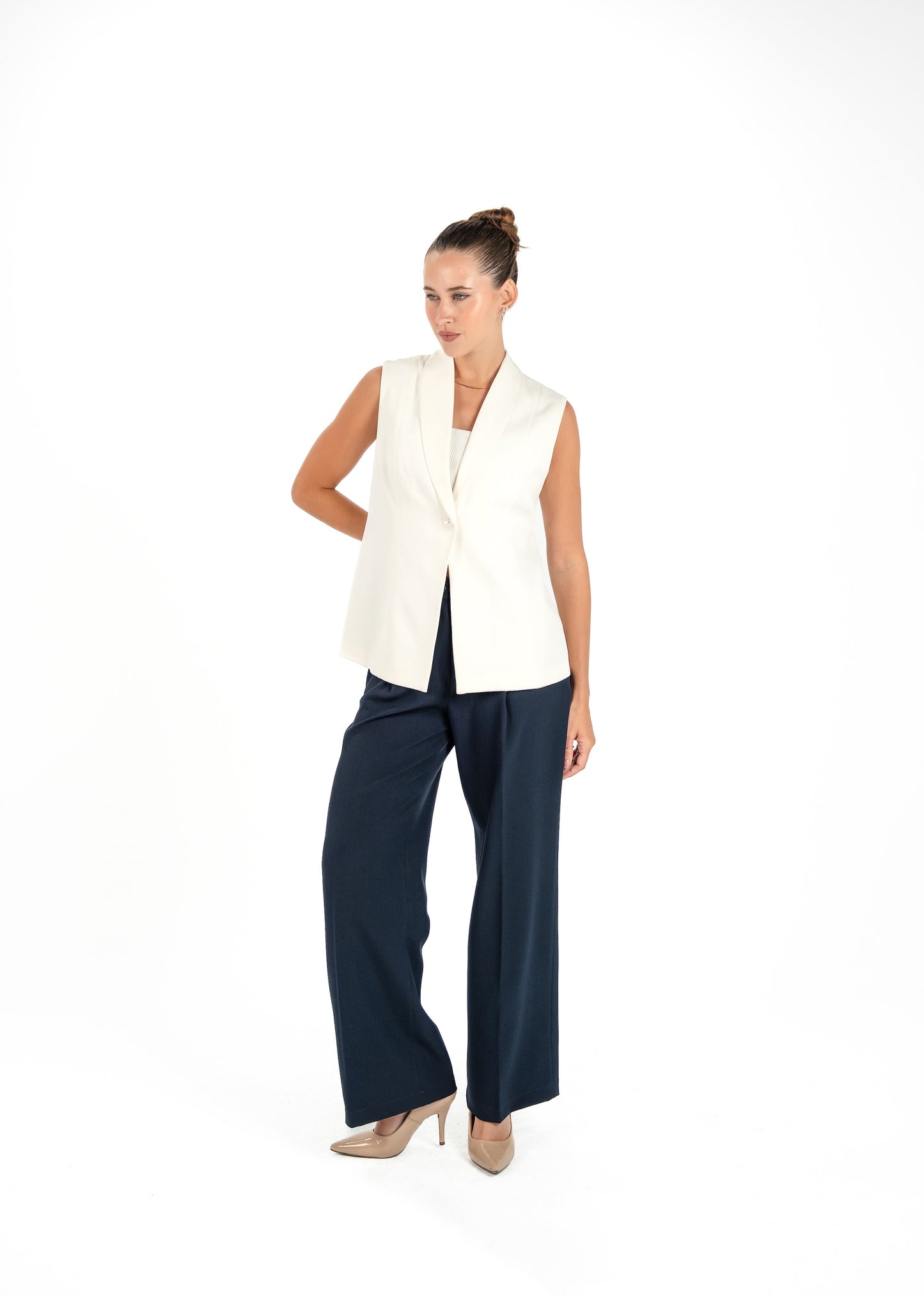 Kayan Luxe Vest in White