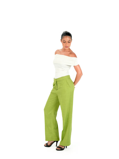 Kayan Linen Trousers in Lime