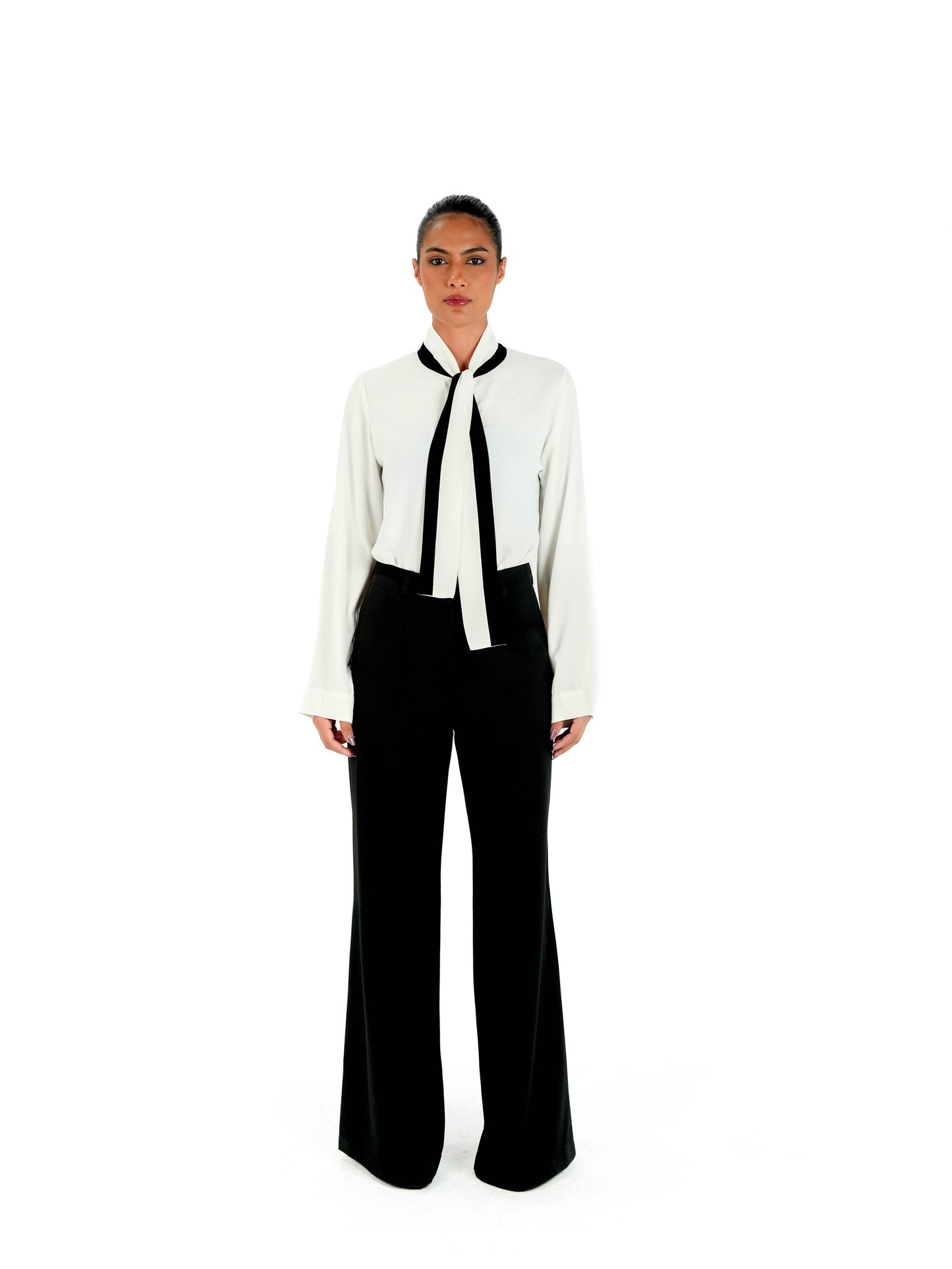 Kayan Tie Blouse in White