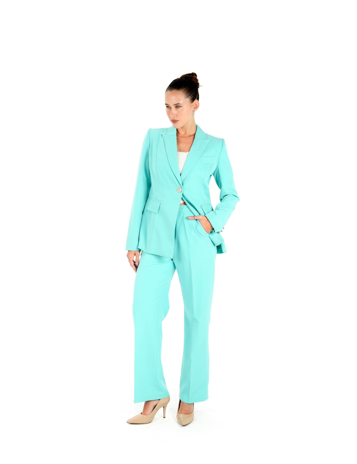 Kayan Power Blazer in Turquoise