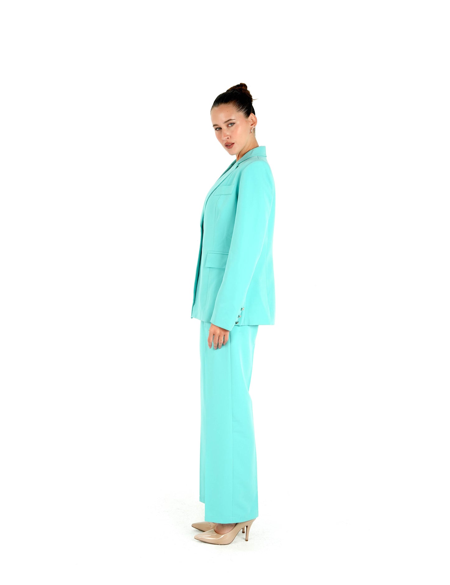 Kayan Power Suit in Turquoise