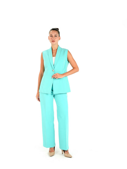 Kayan Bold Vest in Aqua