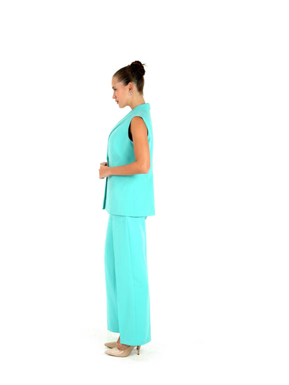 Kayan Bold Vest in Aqua