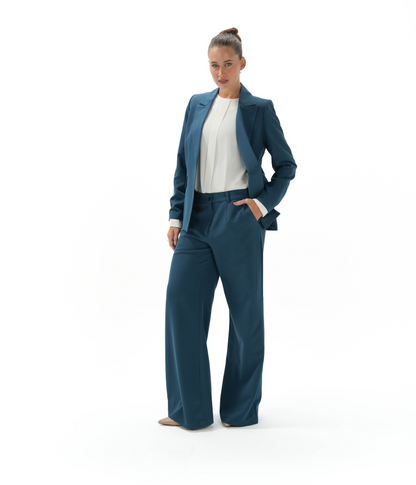 Kayan Tailored Blazer in Teal